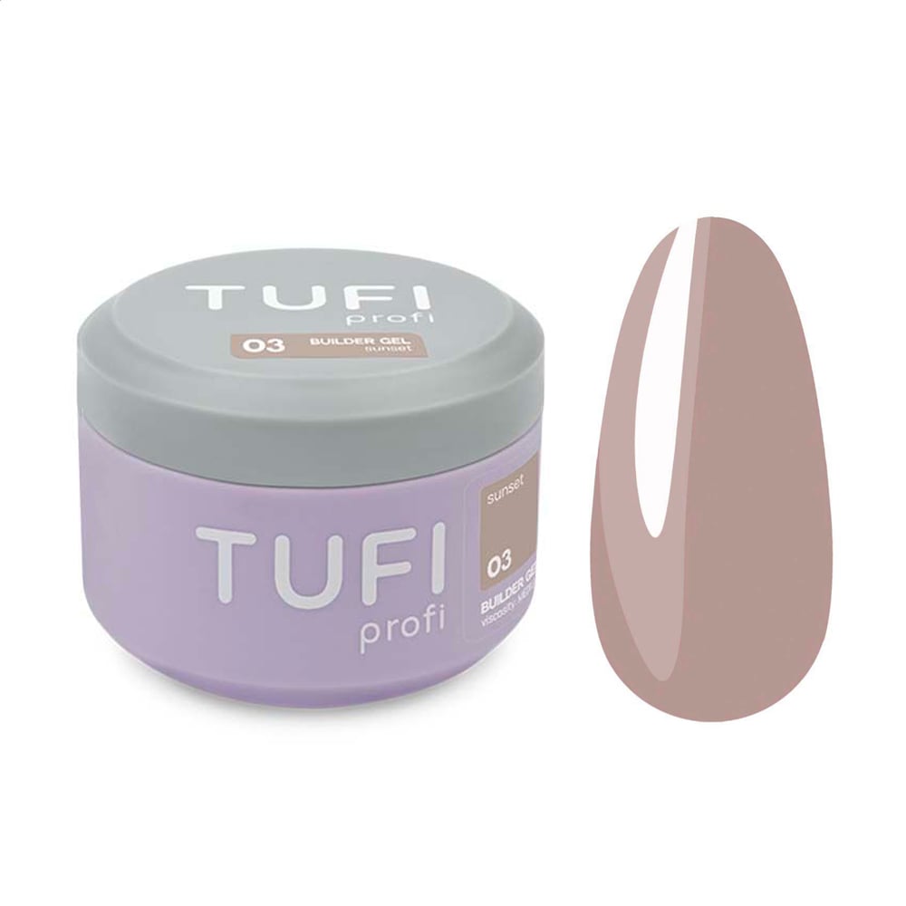 Гель для нарощування нігтів Tufi Profi Builder Gel UV/LED 03 Sunset, 50 мл